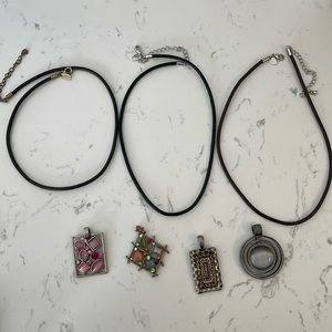 Lia Sophia slides and necklaces